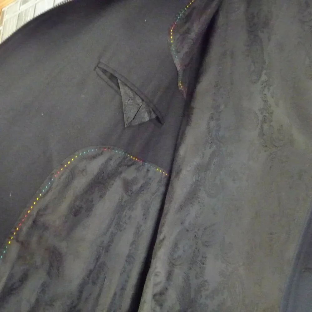 BLACK UTILITY CARGO COAT LONG JACKET 52R - Picture 11 of 13